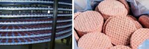 Шоковая заморозка котлет в спиральных конвейерах